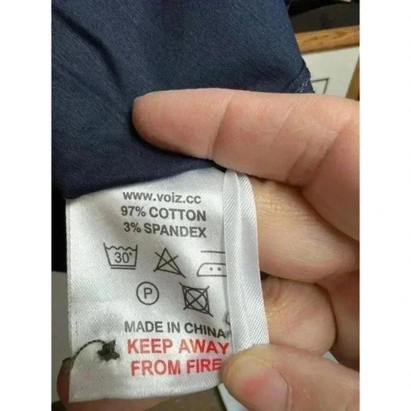 Voiz Homme Long Sleeve Basic Button Down Left Pocket Shirts for Men - Picture 7 of 11